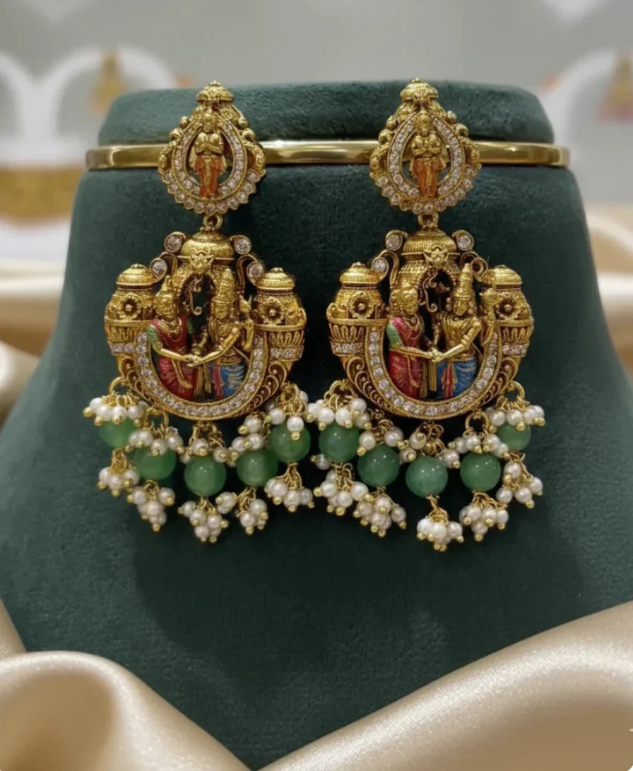 Handpainted Srinivasa Kalyana Necklace Set.